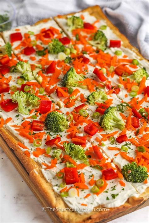 Cold Veggie Pizza Quick And Easy The Shortcut Kitchen