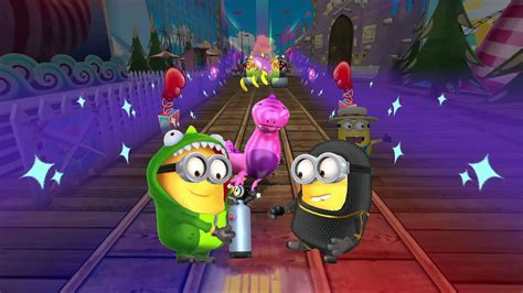 Minion Rush April Fools Day Dino Minion And Spy Gru Minion At Super Silly Fun Land Youtube