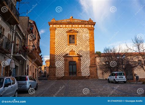 View Of The San Domenico Church In Aidone Sicily Editorial Stock Photo