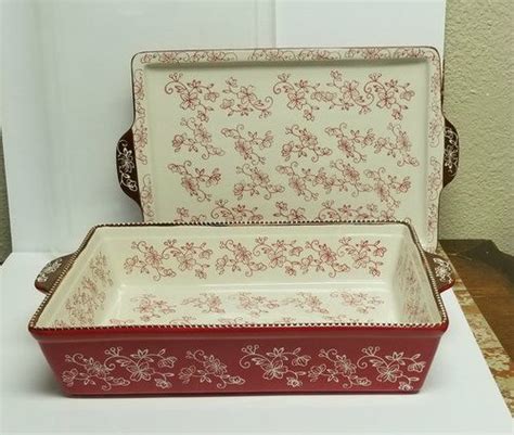 3 Pc Temp-Tations Floral Lace 4 Qt Casserole Dish w/Hot Plate & Lid | Hot plate, Lidded ...