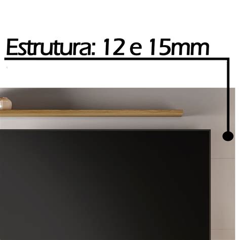 Estante Home para TV até 65 Polegadas Impulso JCM Móveis Off White