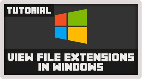 How To Enable File Extension Viewing In Windows Youtube