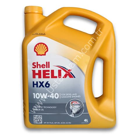 SHELL HELIX HX6 10W-40 Motor Yağı - 4 LT Distribütör Garantili %100 ...