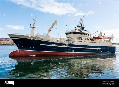 The Atlantic Challenge Trawler Prepares To Leave Killybegs Harbour