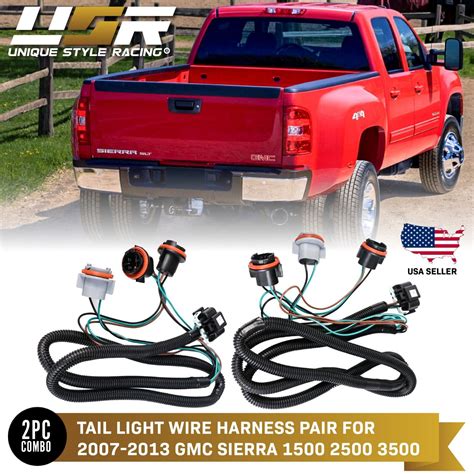 Tail Light Lamp Wiring Harness Lh Rh Pair For Gmc Sierra Pickup Truck New Ebay