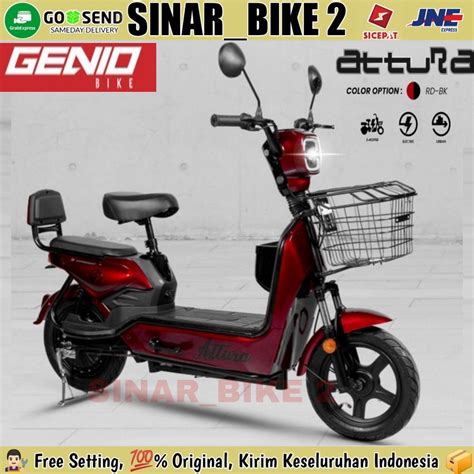 Jual Sepeda Motor Listrik Genio Attura Watt Electric E Bike