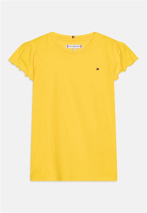 Tommy Hilfiger Essential Ruffle Sleeve T Shirt Basique Star Fruit Yellow Jaune Zalando Fr