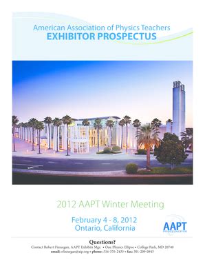 Fillable Online Aapt Winter Meeting Exhibitor Prospectus