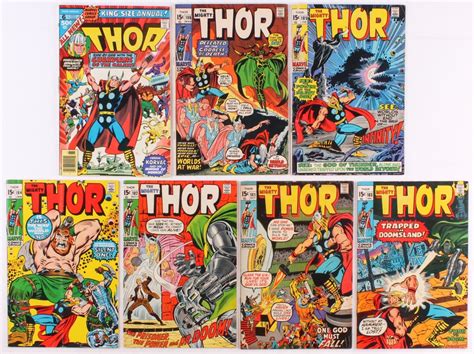 Lot Of 7 Vintage The Mighty Thor Marvel Comic Books Pristine Auction