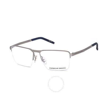 Porsche Design Mens Silver Tone Shield Eyeglass Frames 8304 C 55 4046901228101 Eyeglasses