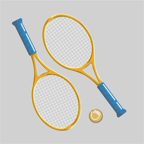 Raquetas De Tenis Y Pelota De Tenis Ilustraci N Vectorial Vector Premium