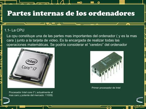 Componentes De Los Ordenadores PPT