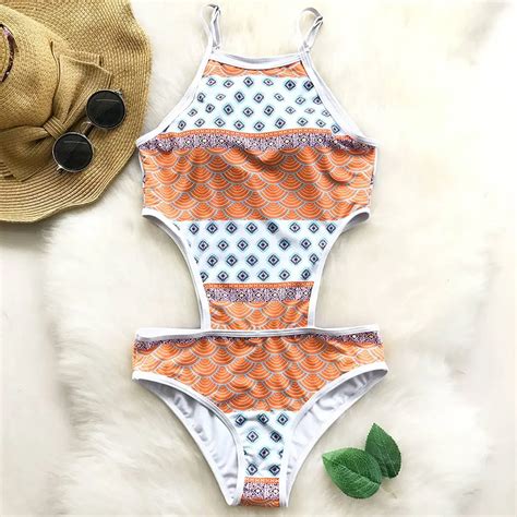 Cupshe Color In Life Print One Piece Swimsuit Summer Sexy Bikini Set