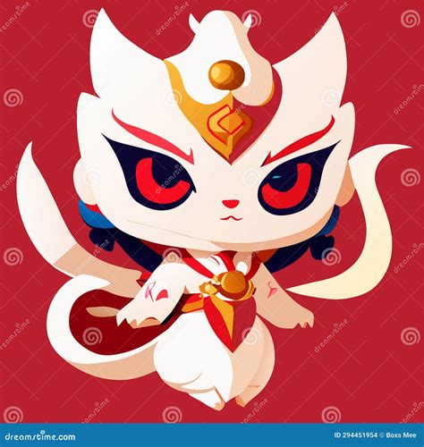 Cute Kawaii Kawaii Japanese Demon Generative Ai Stock Vector