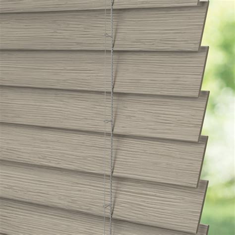 Levolor Trim Go 2 In Slat Width 35 In X 72 In Cordless Greige Faux Wood Room Darkening