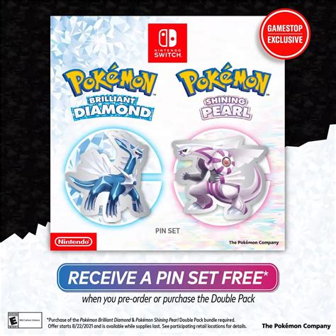 Pokemon Brilliant Diamond Shining Pearl Pack Gamestop Pre Order Bonus