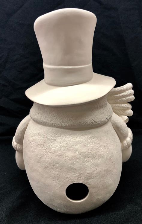 Ceramic Snowman Snowman Ready To Paint Ceramic Bisque Etsy