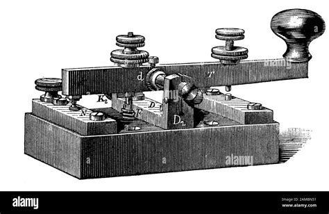 Morse Device With Morse Key Black And White Stock Photos And Images Alamy