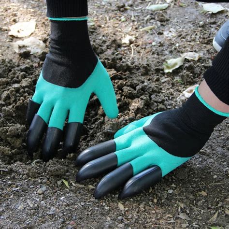 Rubberpolyester Safety Gardening Gloves Builders Grip Gardening Dig Planting Gloves Mittens