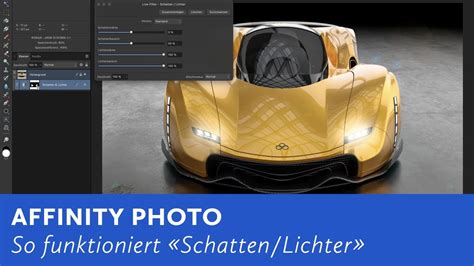 Affinity Photo So Funktioniert Schatten Lichter Youtube