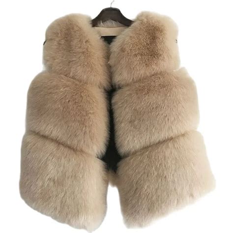 HJQJLJLS 2022 Autumn Winter Thick Warm Faux Fur Vest Women High Quality