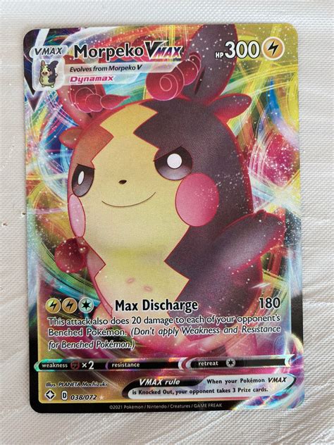 2021 Pokemon Morpeko VMax Shining Fates Holo 038 Of 072 Mint Jwong