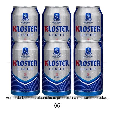 Cerveza Kloster Clara Light 6 Latas De 355 Ml Cu Walmart