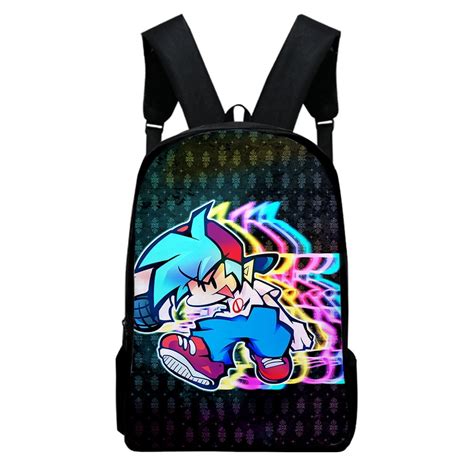 Friday Night Funkin Merch Oxford Cloth Shoulder Backpack Multi Zipper