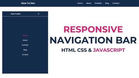 How To Make Responsive Navigation Bar Using Html Css And Javascript