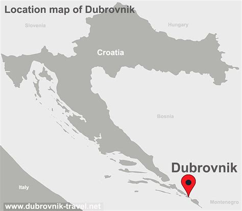 Location Map of Dubrovnik