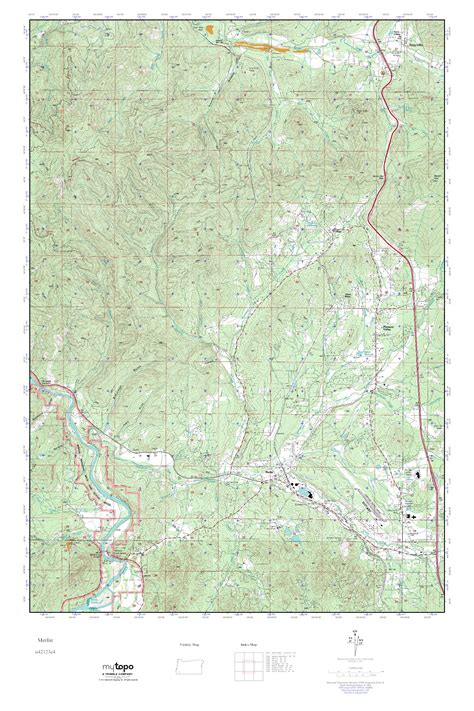 Mytopo Merlin Oregon Usgs Quad Topo Map