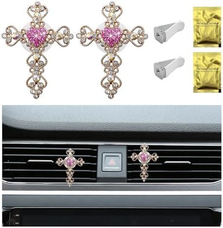 Amazon Pcs Bling Air Vent Clips Charms For Car Heart Shaped Air