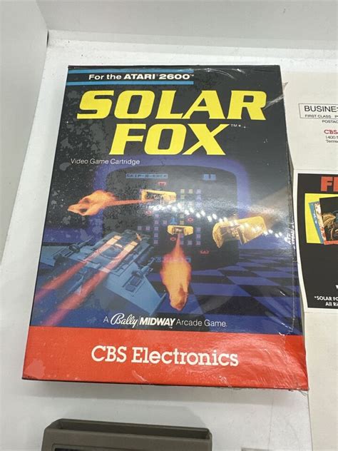 Solar Fox Atari Complete Box Manual Sticker Mail In Cello