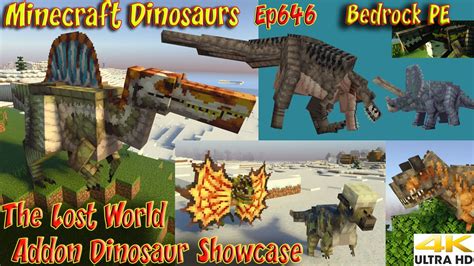 The Lost World Addon Dinosaur Showcase 4K60FPS Bedrock PE Minecraft