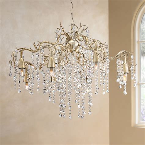 Silver Champagne Large Chandelier 31 8 Light Modern Branches Crystal