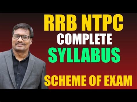 Rrb Ntpc Complete Syllabus Rrb Ntpc Exam Pattern Youtube