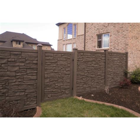 SimTek Composite Fence Panels 6 ft. x 6 ft. UV Protected Polyethylene ...