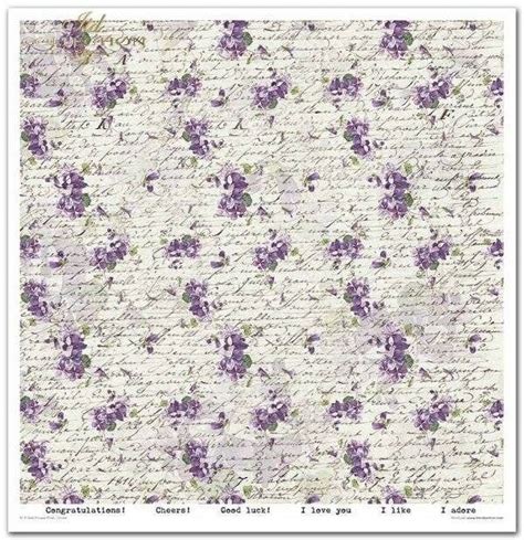 Scrapbook Paper Set In X In Flower Post Violet By Itd Single