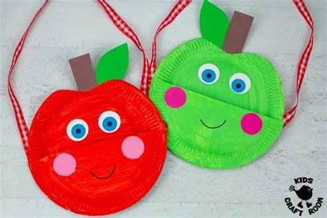 Back To School Paper Plate Apple Bag Craft Kids Craft Room