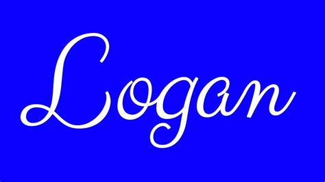 Learn How To Sign The Name Logan Stylishly In Cursive Writing Youtube