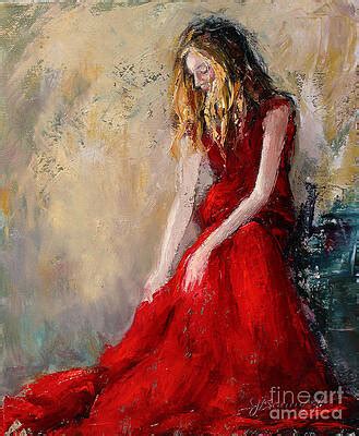 Paintings Of Women In Red Dresses