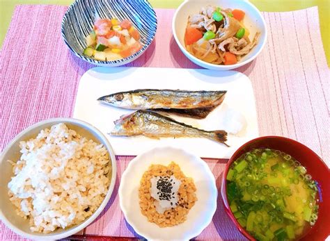 栄養バランスのよいさんまの塩焼き献立・栄養素 管理栄養士・調理師 とものうようこトモ 栄養バランスのとれた献立のつくり方