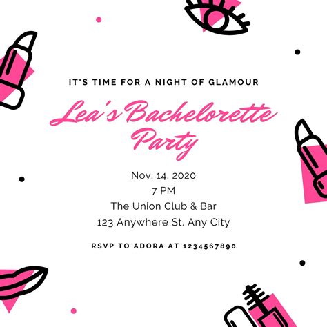 Design Your Own Bachelorette Party Invitations Canva