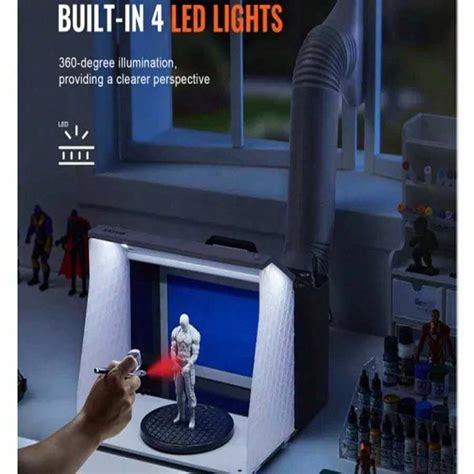 Spray Gun Spray Booth Portable Amateur Spray Gun Spray Booth Kit Equipped With 4 LED Lights