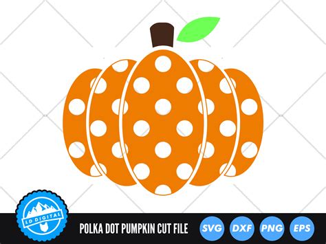 Polka Dot Pumpkin SVG Halloween SVG Graphic By Lddigital Creative