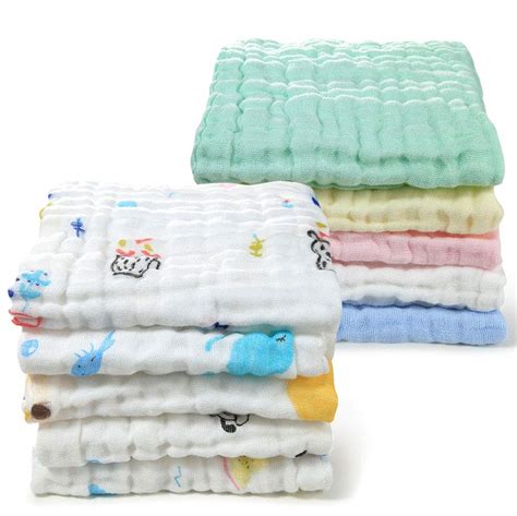 Buy Hmlike Muslin Squares Baby 10 Pack 13 X13 Muslin Cloths 6 Layers