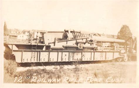 Fort Eustis Virginia Railway Rifle Real Photo Vintage Postcard Aa