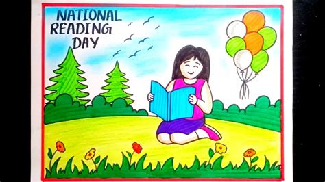 National Reading Day Drawing Vayana Dinam Poster Drawing How To Draw