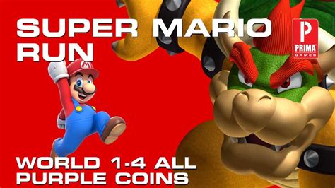 Super Mario Run World 1 4 All Purple Coins YouTube