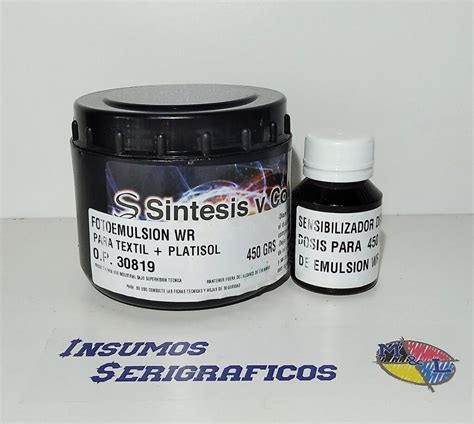 EMULSION WR AGUA Y PLASTISOL 450CC Insumos Serigraficos Myl